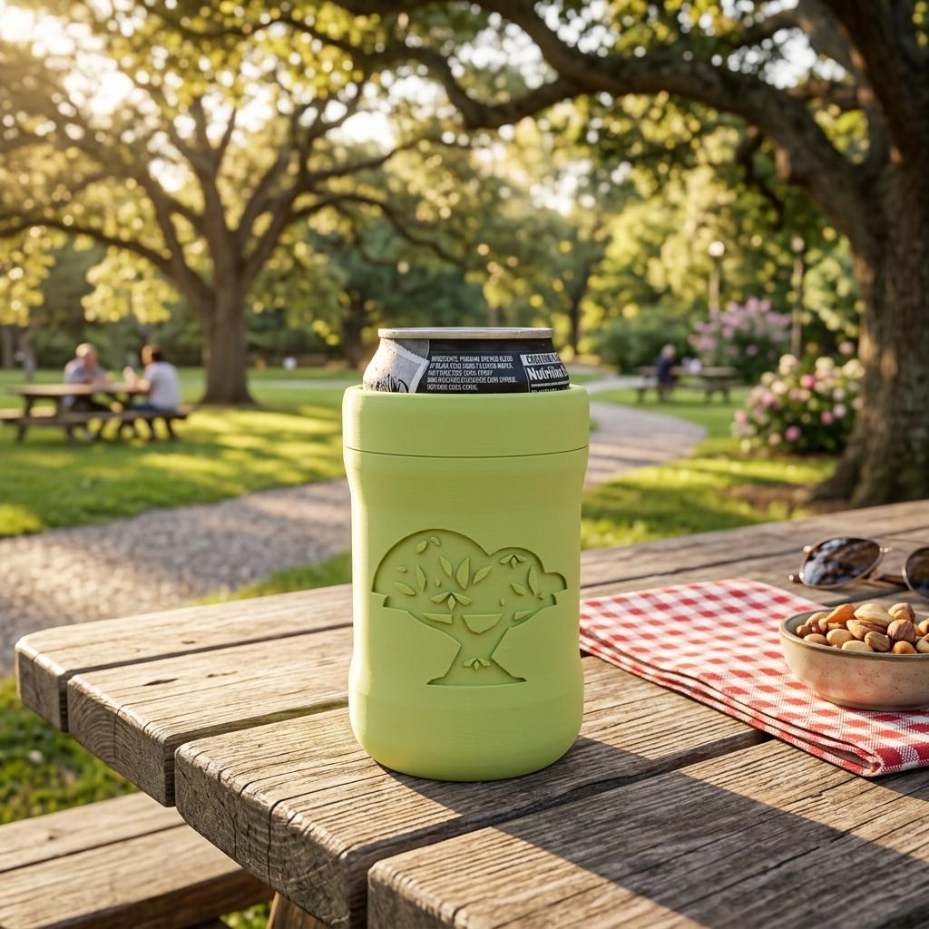 Green Animal Kingdom Themed Can Cozie for 12oz Cans — 3D printed by Space Coast Designs